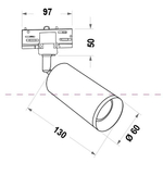 Светильник на штанге Maytoni Focus TR028-3-GU10-B