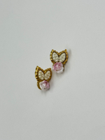 Серьги с розами и «микрожемчугом» Avon