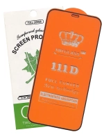 Защитное стекло Glass для Apple iPhone 12/ iPhone 12 Pro/ 111D/ полный клей, черная рамка