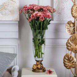 Ваза для цветов Лайм Дженоа с чашей Аура Бронза