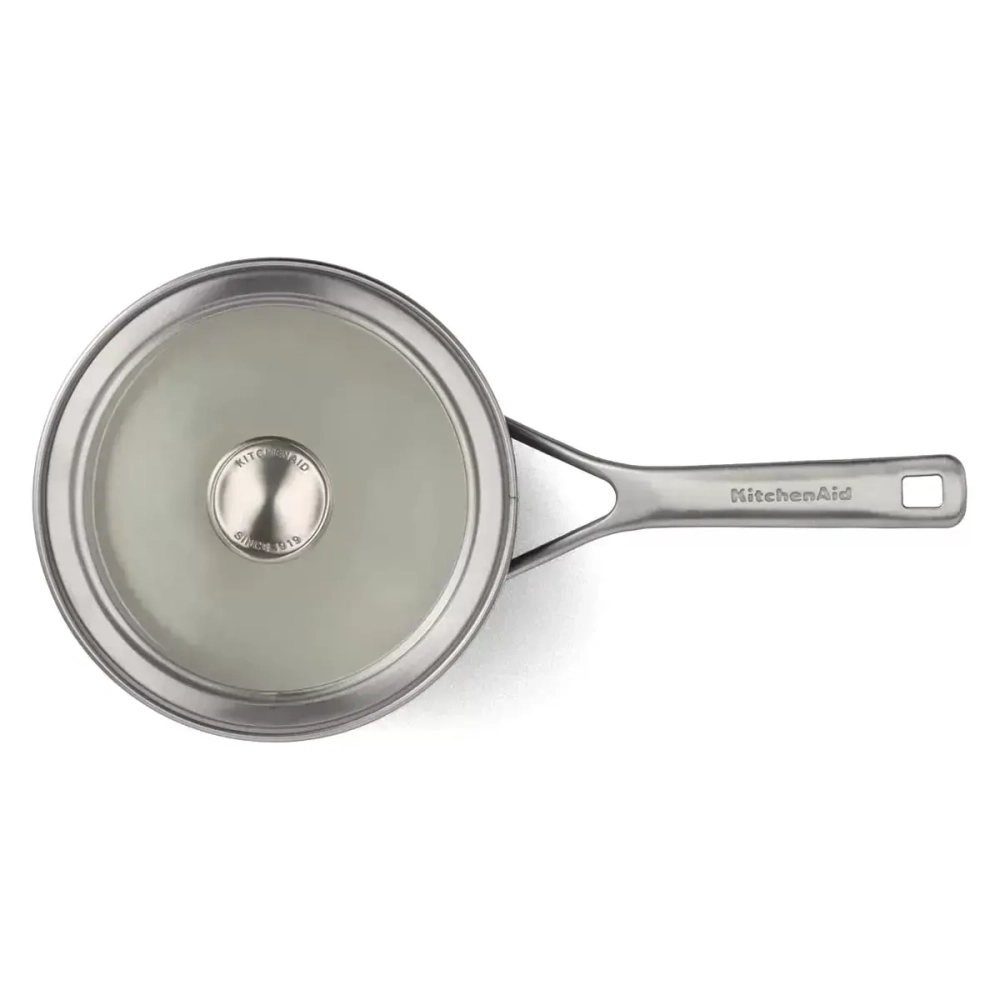 KitchenAid Кастрюля Steel Core Enamel 16 см 1,3 л с крышкой матовая черная