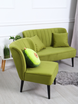 Кресло "Donatello" антивандальный велюр эпл/венге