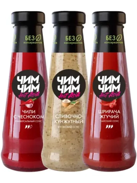 Чили с Чесноком, Сливочно-Кунжутный, Шричача 210 г * 3 шт