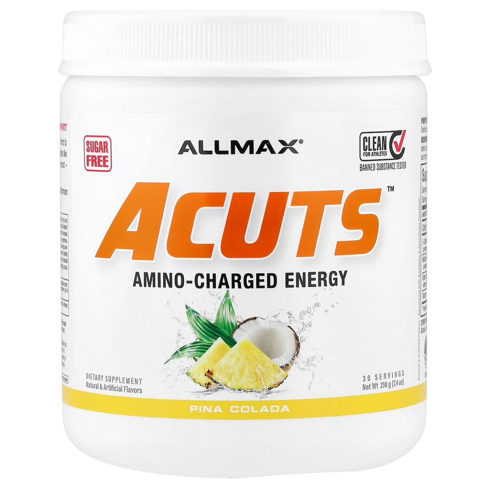 ALLMAX, ACUTS™, энергетический напиток с аминокислотами, со вкусом пина колады, 210 г (7,4 унции)