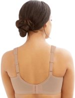 Комфортный поддерживающий бюстгальтер с кружевными вставками (Размер: 85F) (Цвет: кофейный)