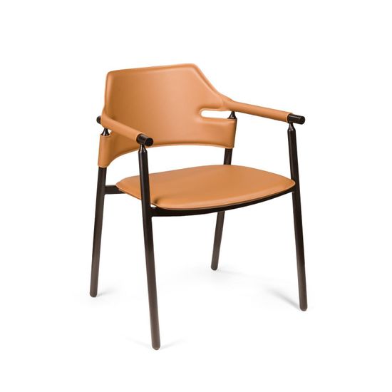 Стул с подлокотниками Suite экокожа цвет оранжевый