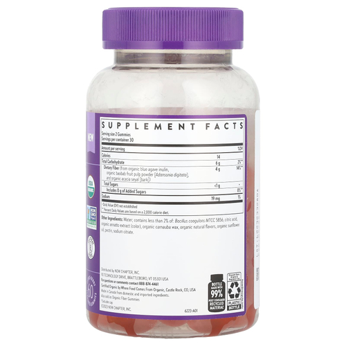 New Chapter, Kids, Organic Fiber Gummies, Citrus-Berry, 60 Gummies