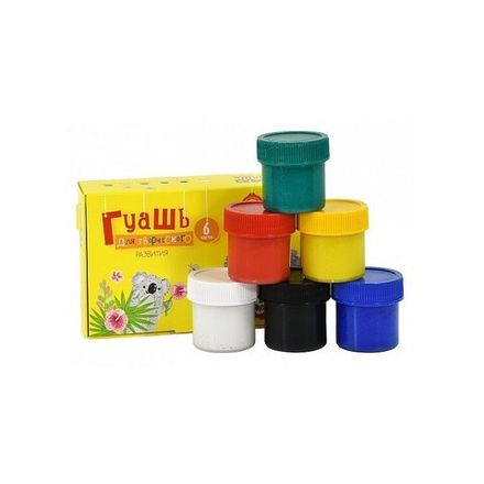 Гуашь 6 цветов по 35мл, Каляка-Маляка Для творческого развития