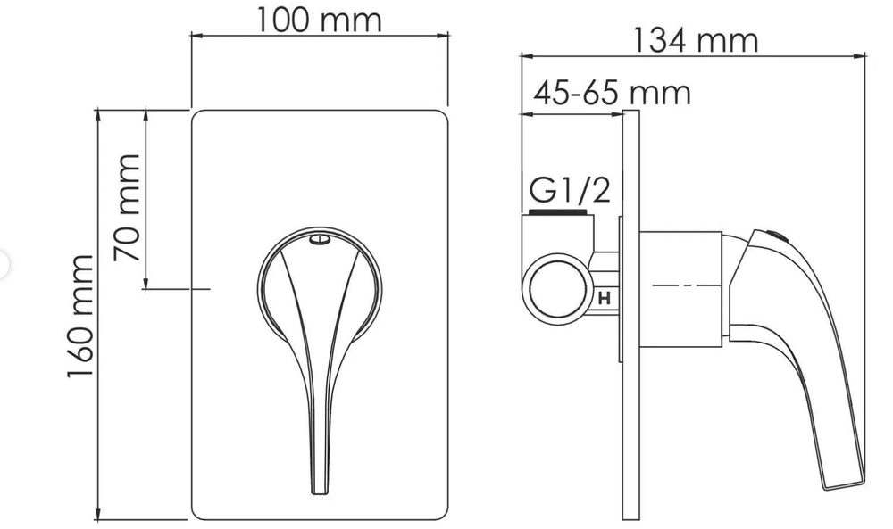 Смеситель для душа WasserKRAFT Sauer 7151