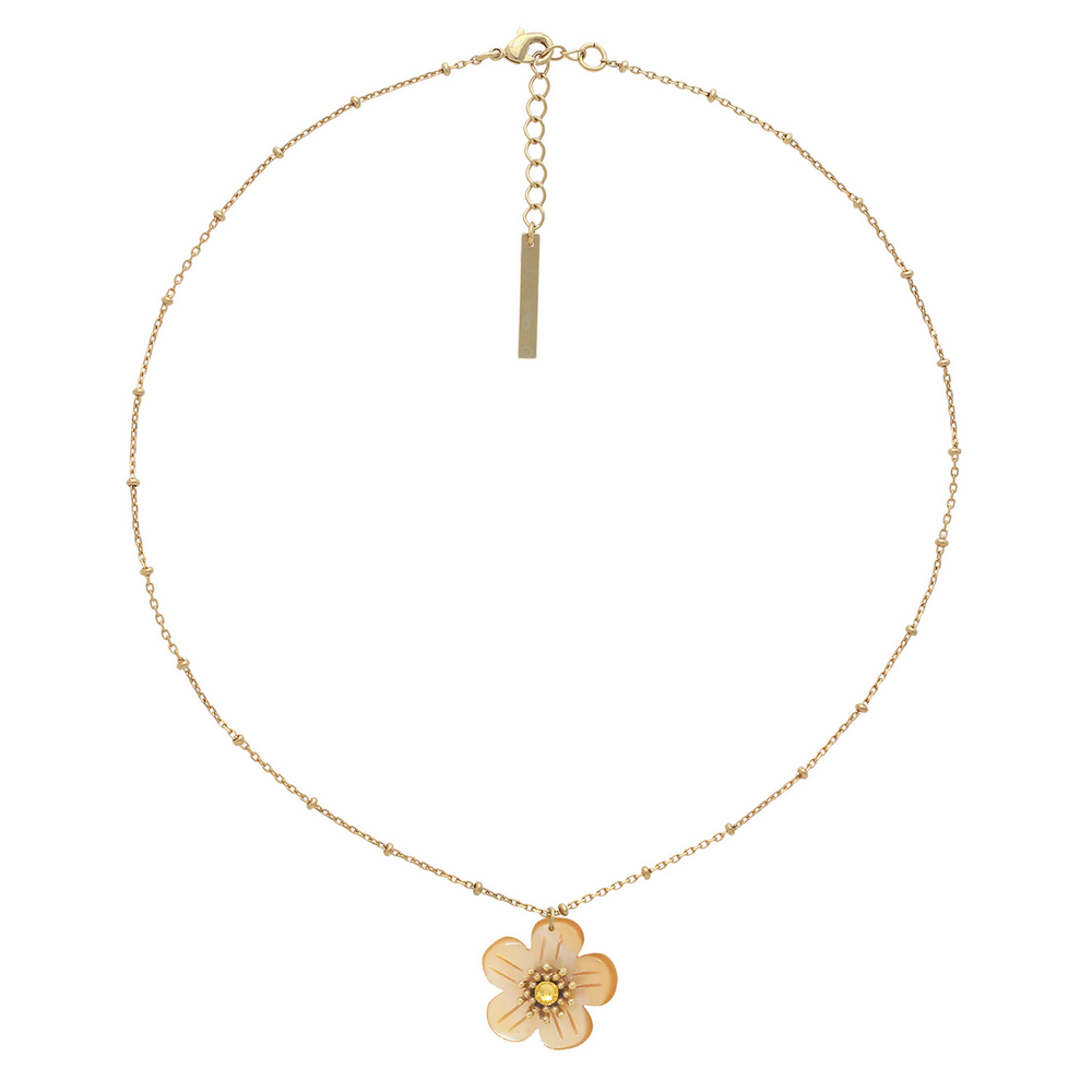 Колье Franck Herval, Goldie, с перламутром и кристаллом, FH26.1-15-64582 (золотистый)