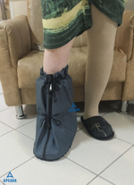 Чехол с подошвой из резины на аппарат Илизарова на голени и стопе. Плотный хлопок. ОГСРЗУ-3.