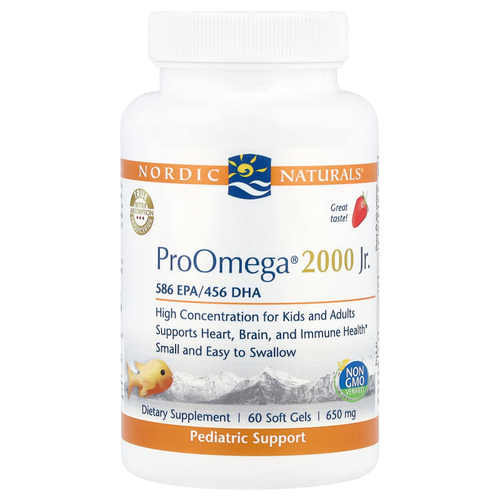 Nordic Naturals, ProOmega® 2000 Jr., клубника, 60 мягких таблеток