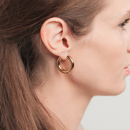 Серьги Fiore Luna 25 мм AWE2894-G-5-25mm