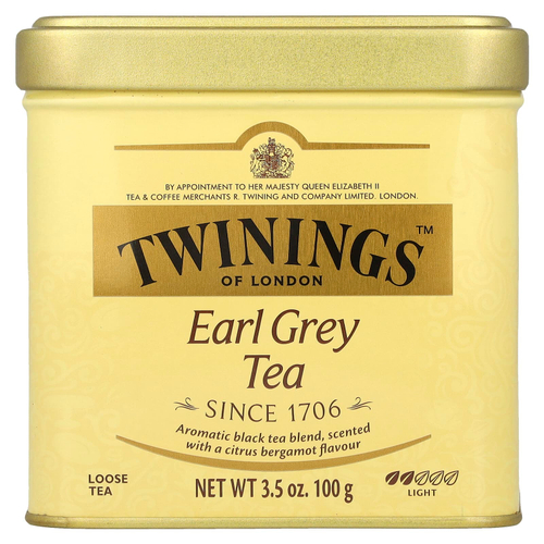 Twinings, Рассыпной чай Earl Grey, светлый, 100 г (3,5 унции)