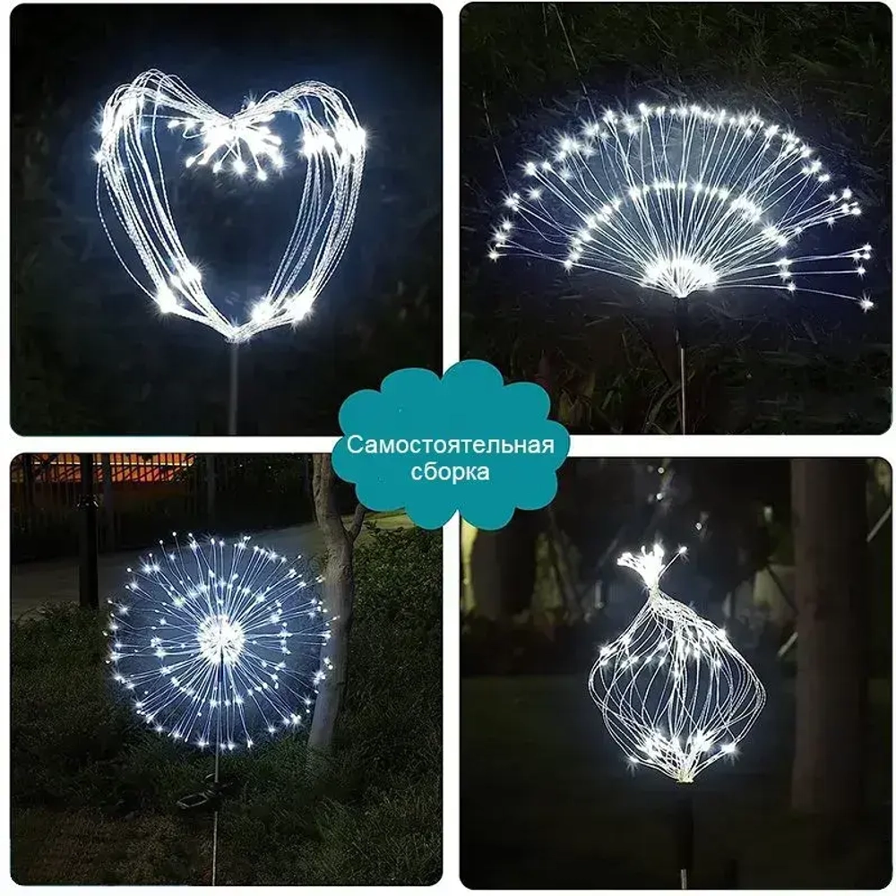 GERGLOW Уличный светильник 200 СВЕТОДИОДОВ на солнечной батарее для освещения дома дачи сада