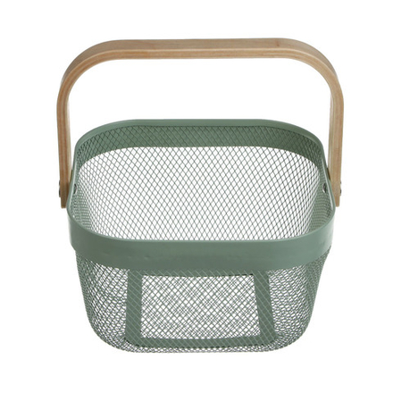 Корзинка тм VETTA Ботаника, 23х16,5х12,5см, металл, деревянная ручка, 2 цвета