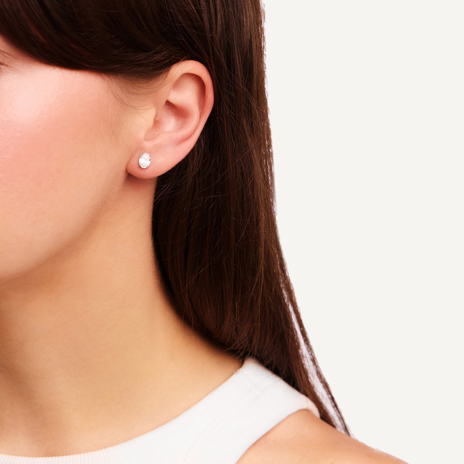 Серьги Classic Oval Studs, Size 5