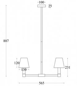 Люстра на штанге Maytoni Tet-a-tet MOD104PL-05B