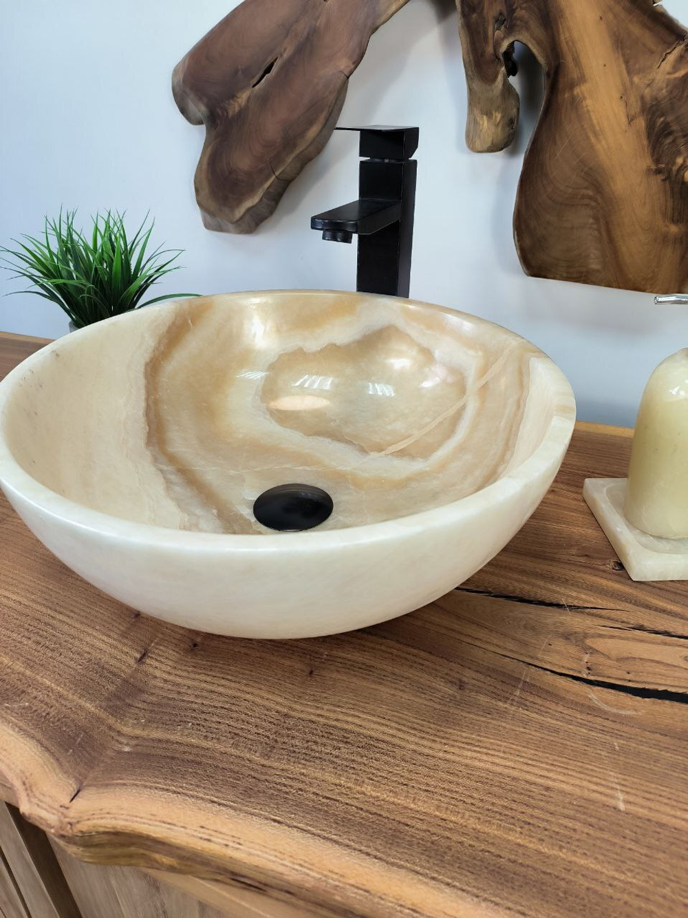 Раковина из оникса Bowl Natural BO-65737 40х40х15 из натурального камня