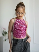 Летний топ для девочки на завязках