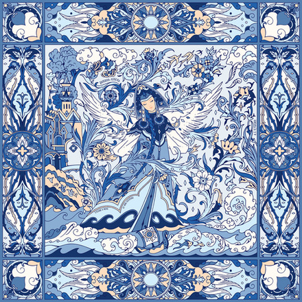 Шаль "Царевна Лебедь", 100% шерсть