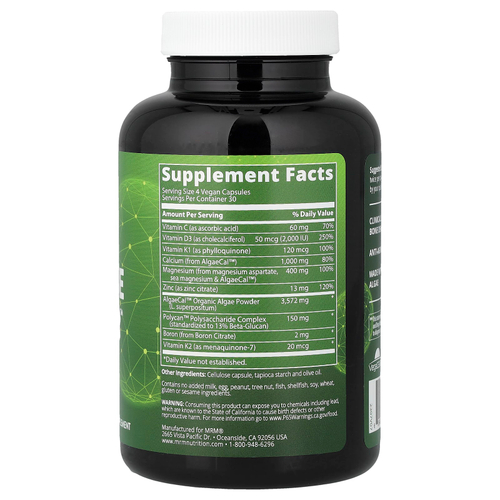 MRM Nutrition, Vegan Bone Maximizer™, 120 веганских капсул