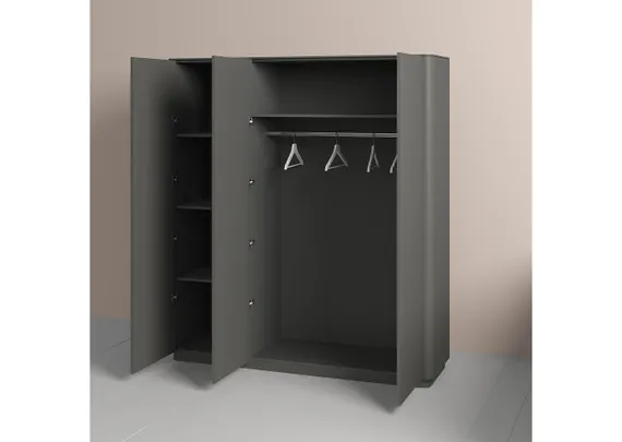 Шкаф Tammi 3-х створчатый высокий (черный)