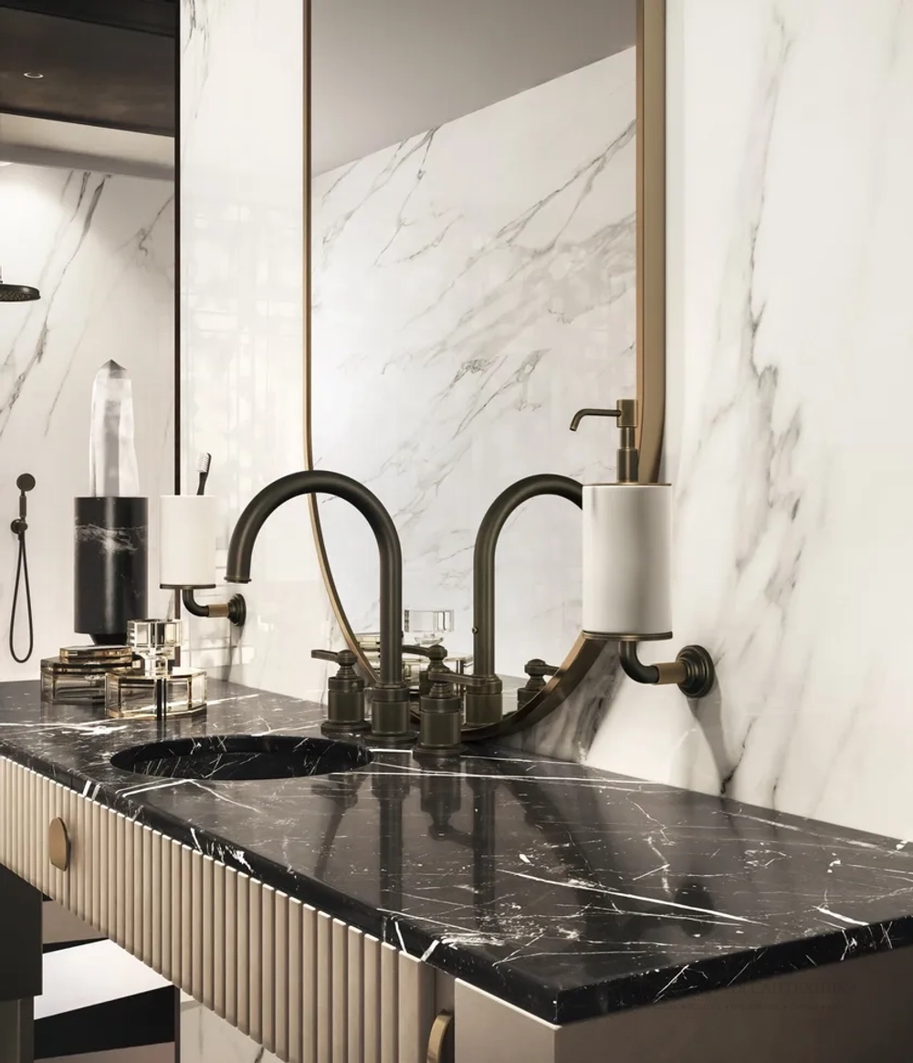 Дозатор Gessi Venti20, настенный, цвет White/Brushed Brass PVD