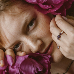 кольцо с аметистом