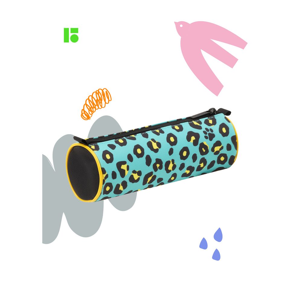 Пенал-тубус 1 отделение, 210*60 Berlingo "Leo blue", полиэстер