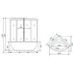 Душевой бокс Timo Standart 150x150 T-6655 S F без гидромассажа