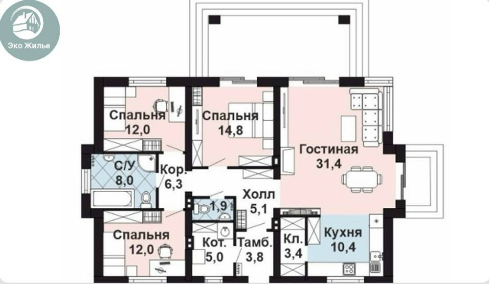 Проект Дома 115 кв. м К-47