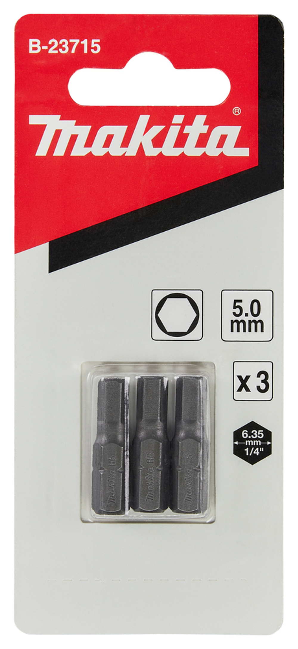 Насадка HEX5.0, 25 мм, C-form, 3 шт. Makita