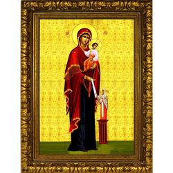 Максимовская  икона Божьей Матери на холсте.