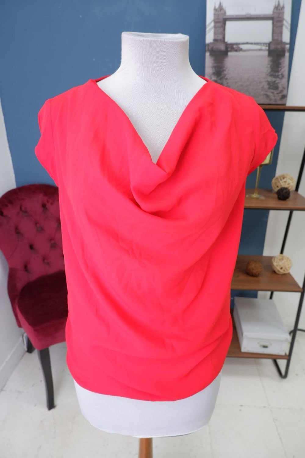 Блузка Oasis с принтом 44 размер