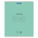 Тетрадь 12 л. BRAUBERG "КЛАССИКА NEW" косая линия обложка картон зеленая 10568 (60 штук в упаковке)