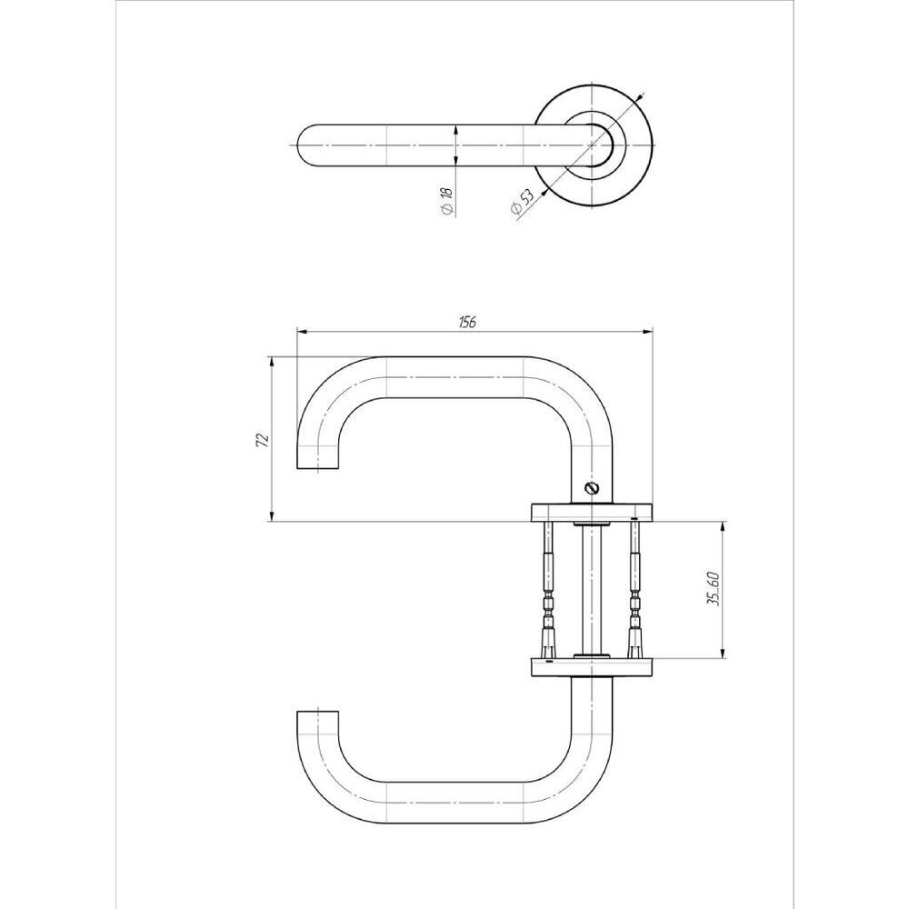 Ручка Зенит, РФ.4.08 Inox, БП-00012702, сталь