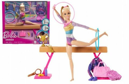 Кукла Mattel Barbie Карьера - Гимнастка блондинка со спортивными аксессуарами- Барби HRG52