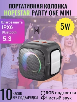 Портативная колонка Party One Mini grey