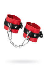 Наручники Pecado с одним ремешком с люверсами красные 18 см