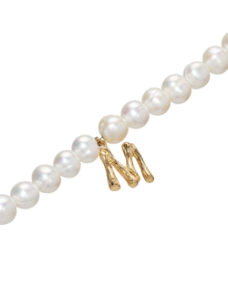 Браслет натуральный жемчуг, буква