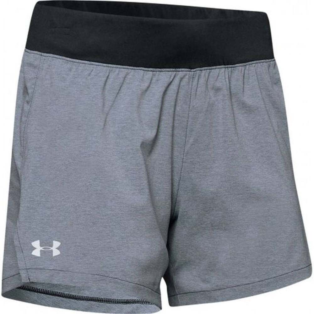 Женские теннисные шорты Under Armour Women's UA Launch SW Go Long Shorts - black full heather/black