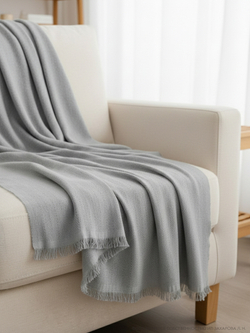 Плед "Merlin" с бахромой 220х240, цвет Серый