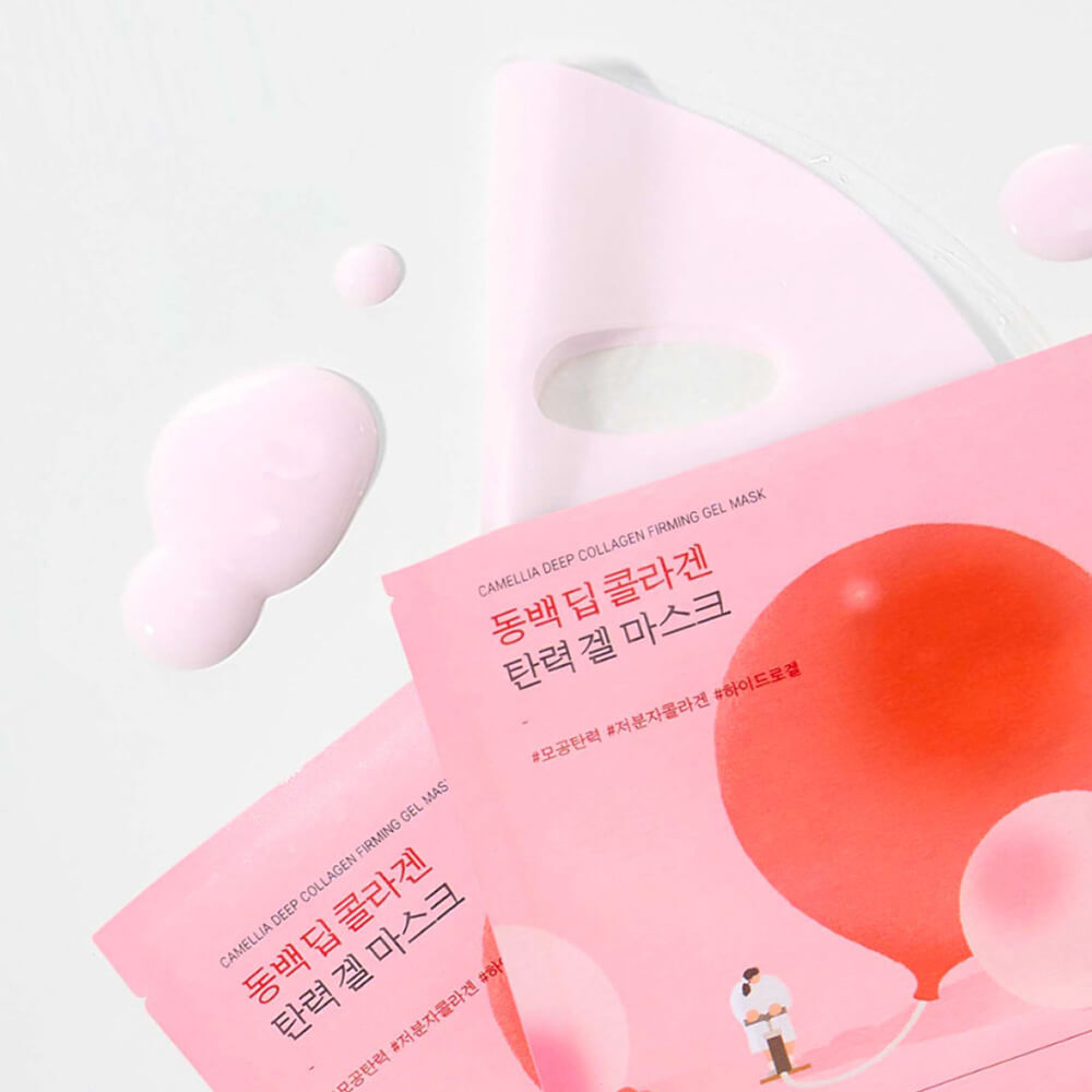 Укрепляющая гидрогелевая маска с камелией Round Lab Camellia Deep Collagen Firming Gel Mask