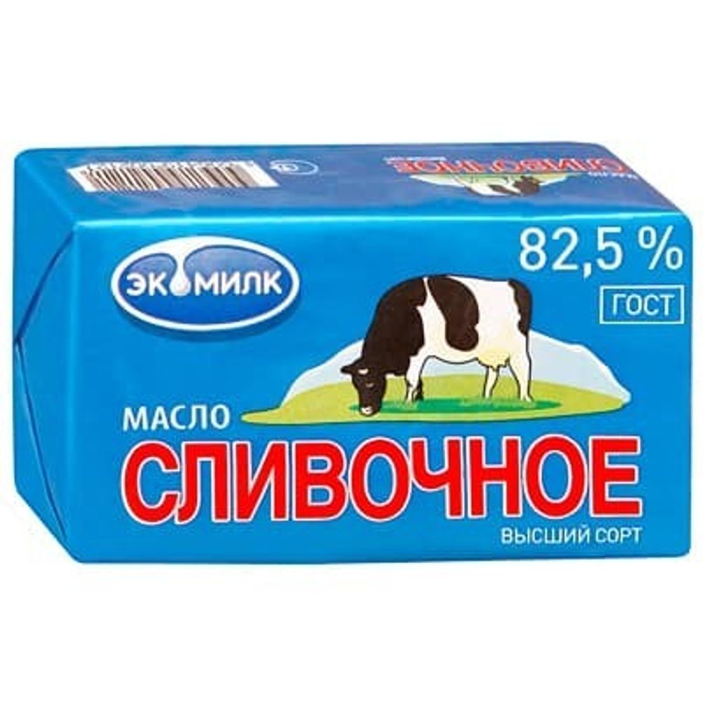 Масло сливочное Экомилк 82,5%, 380 гр