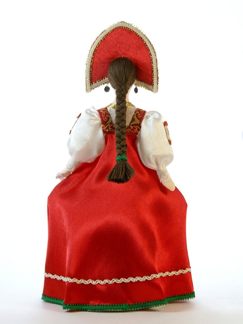 Кукла фарфоровая в русском костюме Плясунья