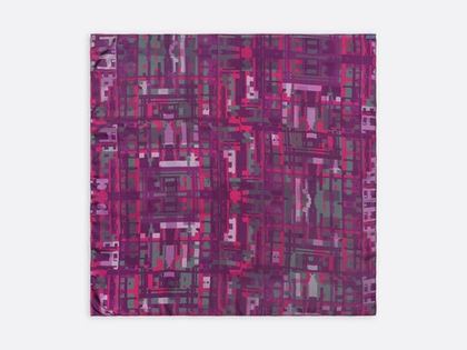 Платок ARIANE PRUNEПлаток 100% Petrusse 90x90 Зеленый / Фиолетовый / Розовый
