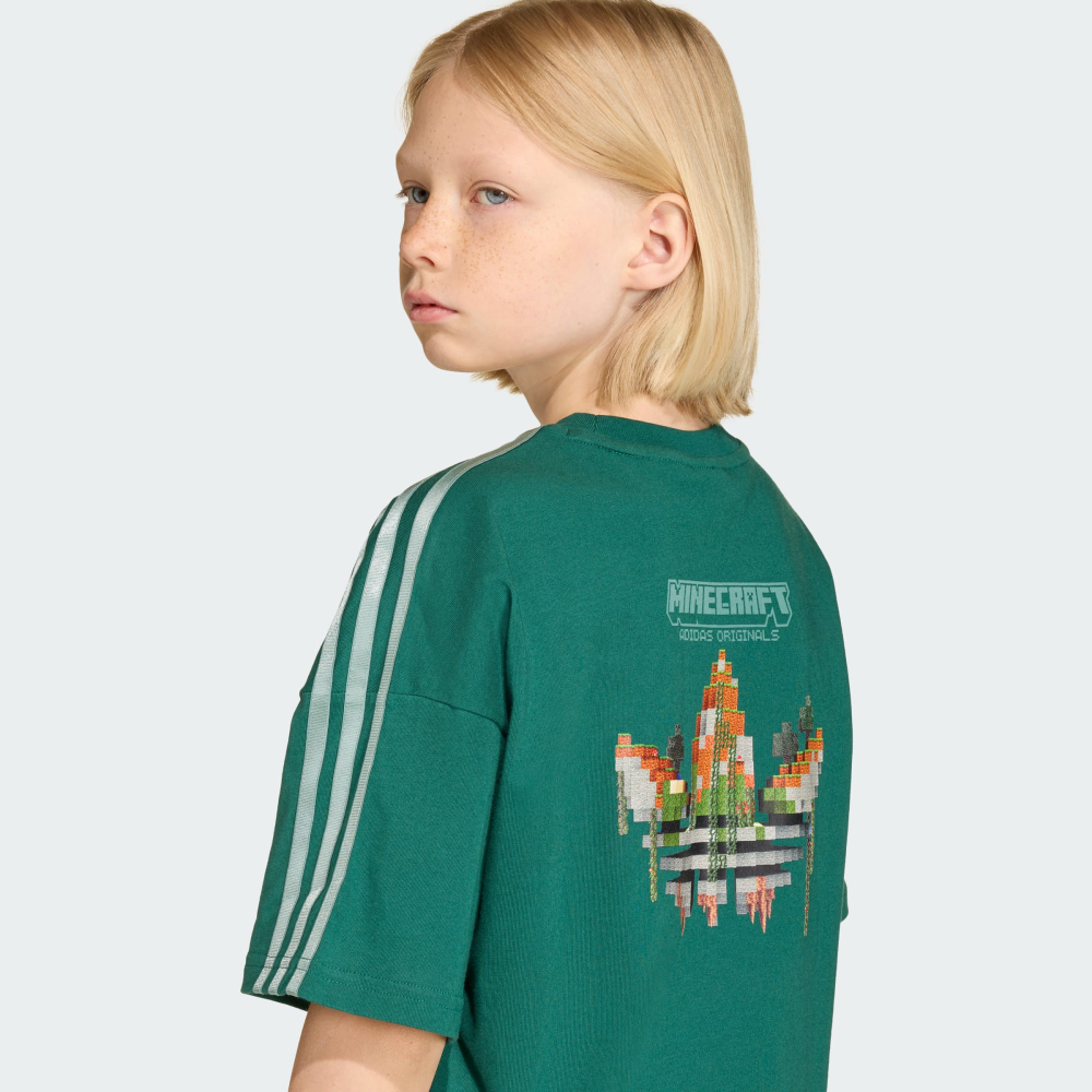 Adidas Свободная футболка Minecraft, зеленый