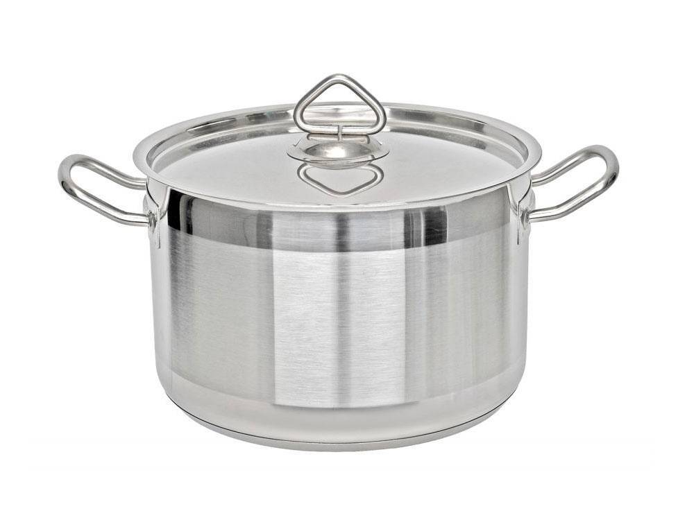 Кастрюля 7л нерж тройное дно индукция LUXSTAHL