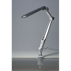 Настольный светильник ЭРА NLED-496-12W-S светодиодный на струбцине серебро